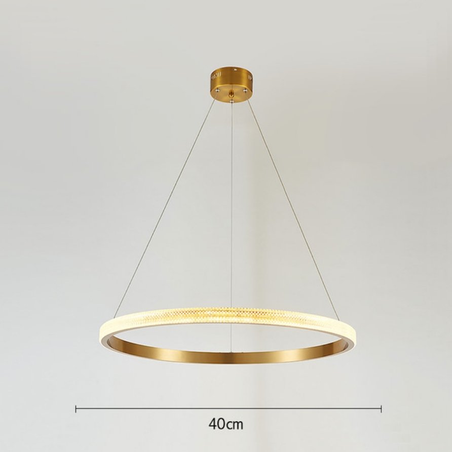 Semiflush Luxury Gold Circular Ring Chandelier - Avenila Luxury Selects