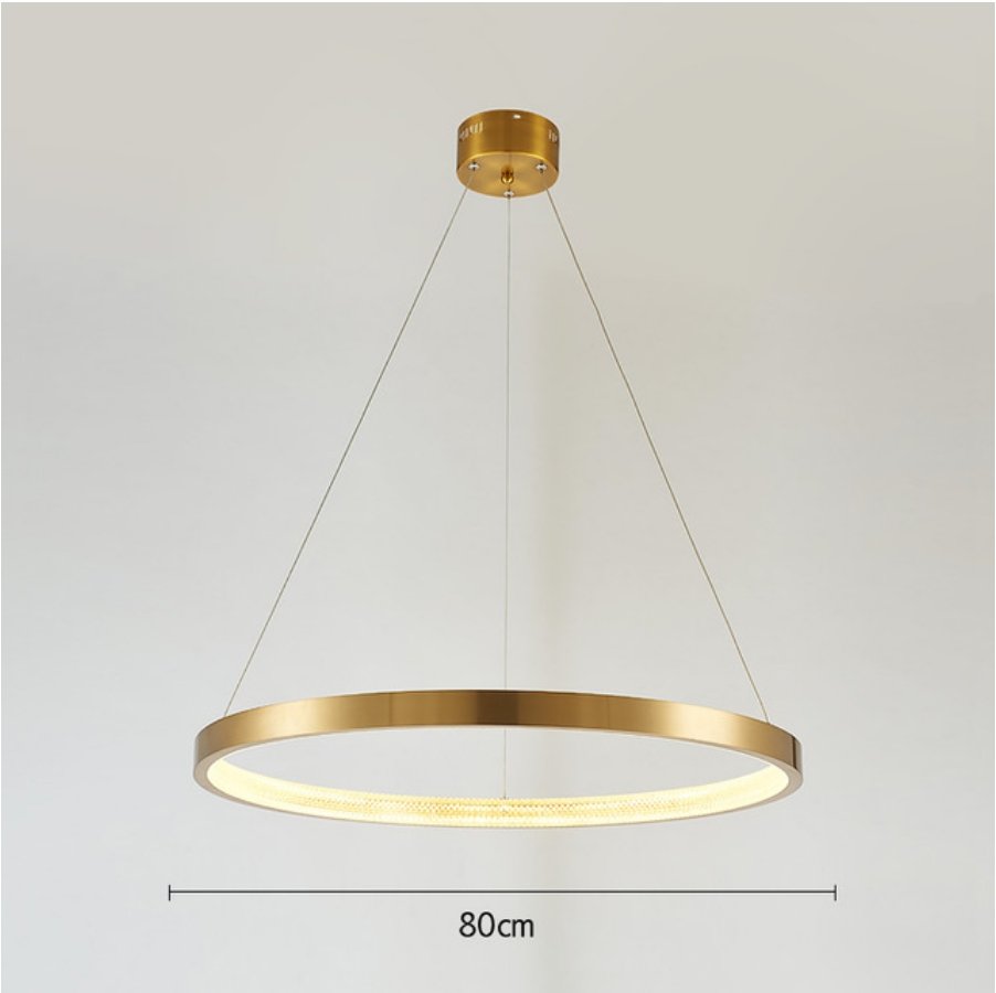 Semiflush Luxury Gold Circular Ring Chandelier - Avenila Luxury Selects