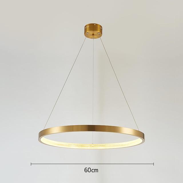 Semiflush Luxury Gold Circular Ring Chandelier - Avenila Luxury Selects