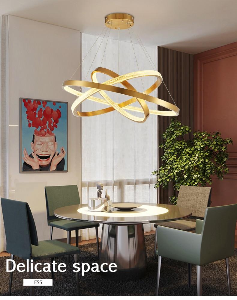 Semiflush Luxury Gold Circular Ring Chandelier - Avenila Luxury Selects