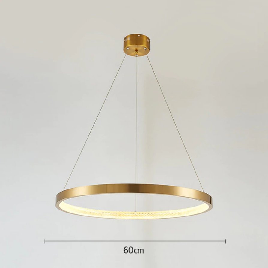 Semiflush Luxury Gold Circular Ring Chandelier - Avenila Luxury Selects