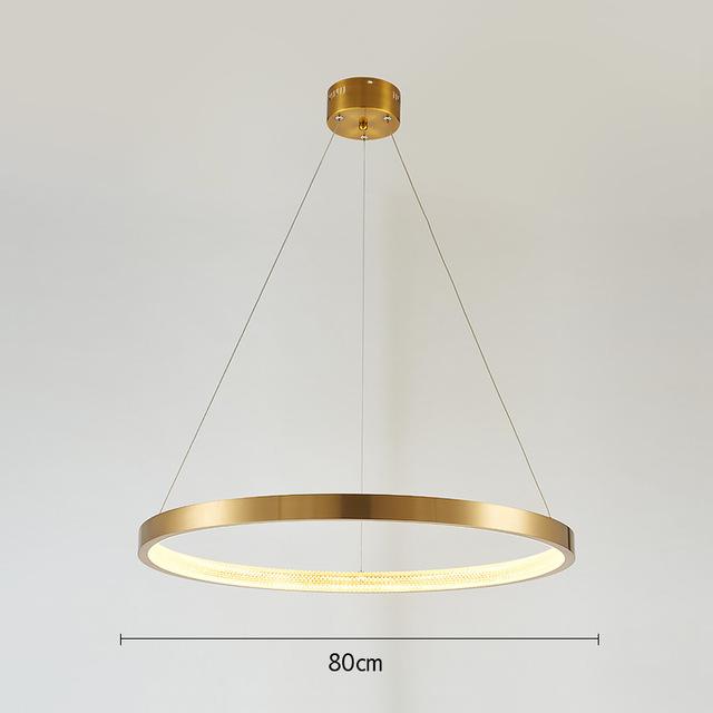 Semiflush Luxury Gold Circular Ring Chandelier - Avenila Luxury Selects