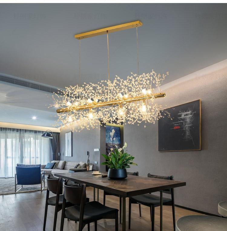 Snowflake Crystal Living or Dining Room Chandelier