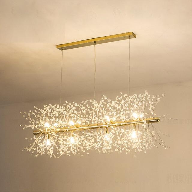 Snowflake Crystal Living or Dining Room Chandelier