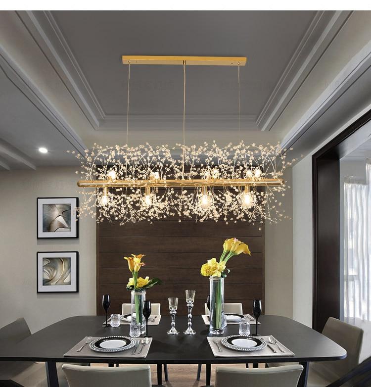 Snowflake Crystal Living or Dining Room Chandelier