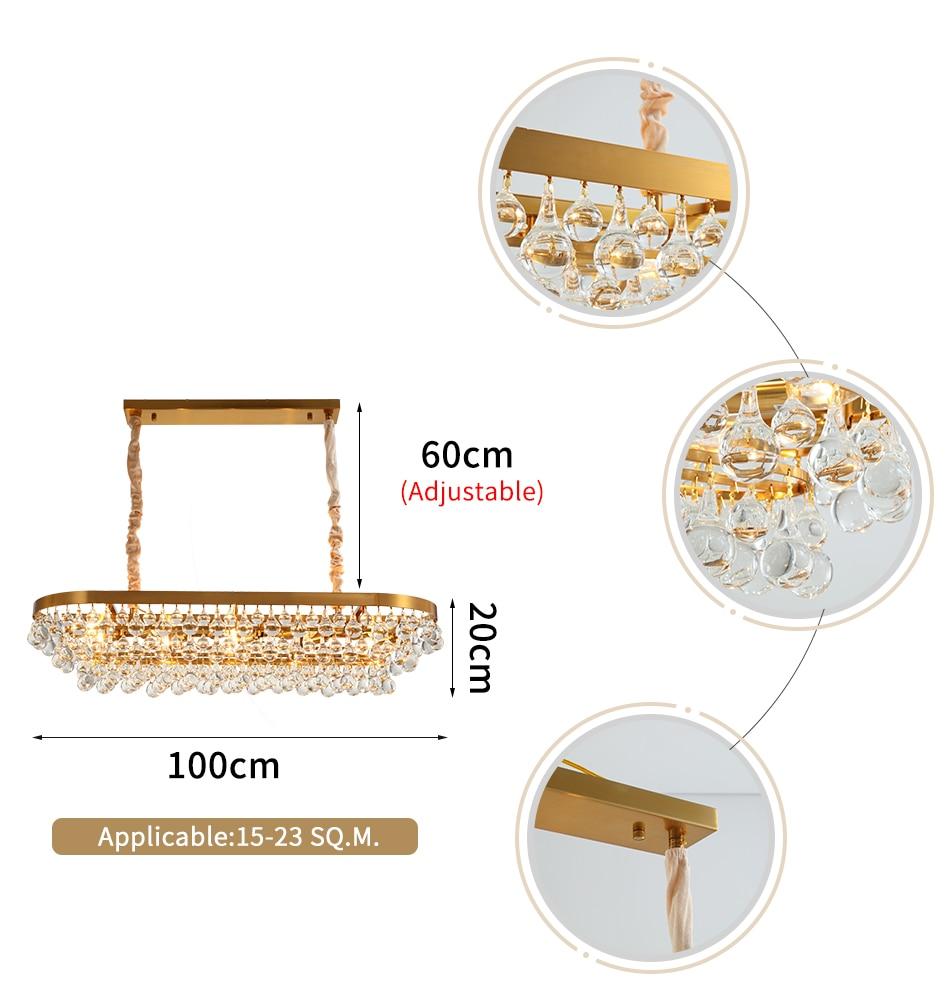 Sofrey Rectangle Crystal Luxury Chandelier