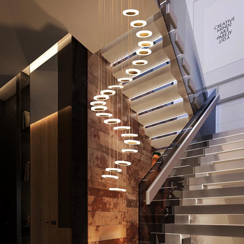 Suspended 11 3/4" to 20 1/2" Chandelier Circle LED Pendant Lights