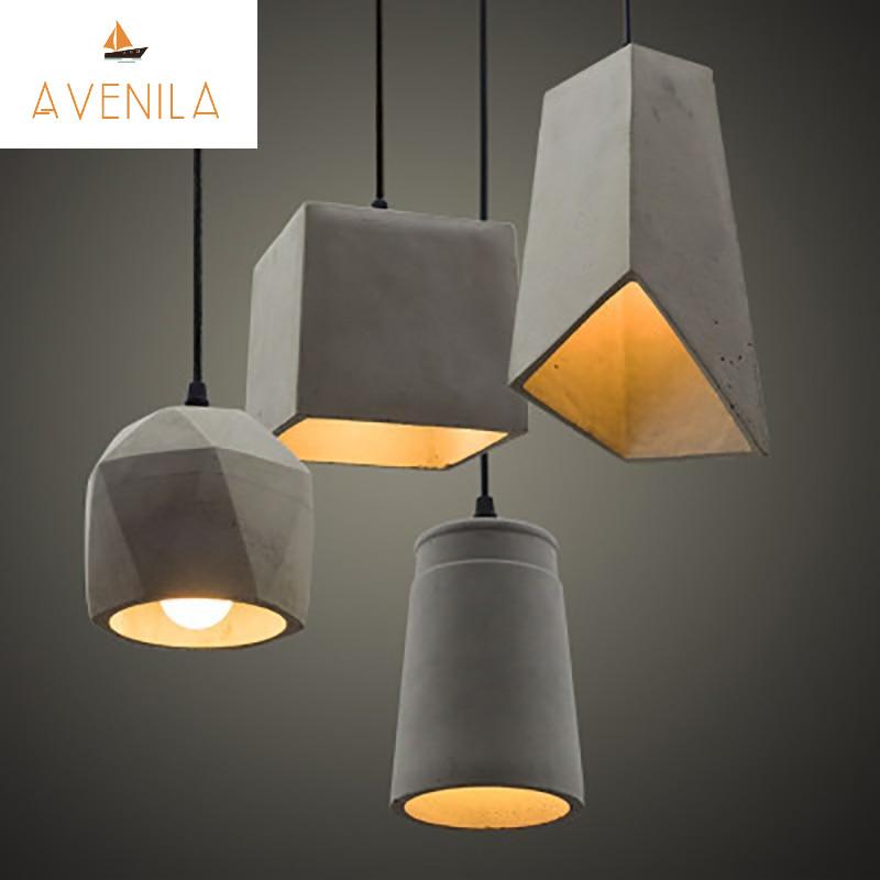 Vintage 5 Styles Cement Hanging Pendant Lamp