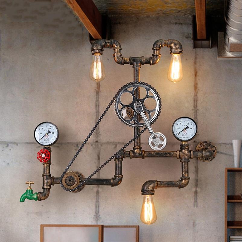 Vintage Steampunk Industrial Wall Light