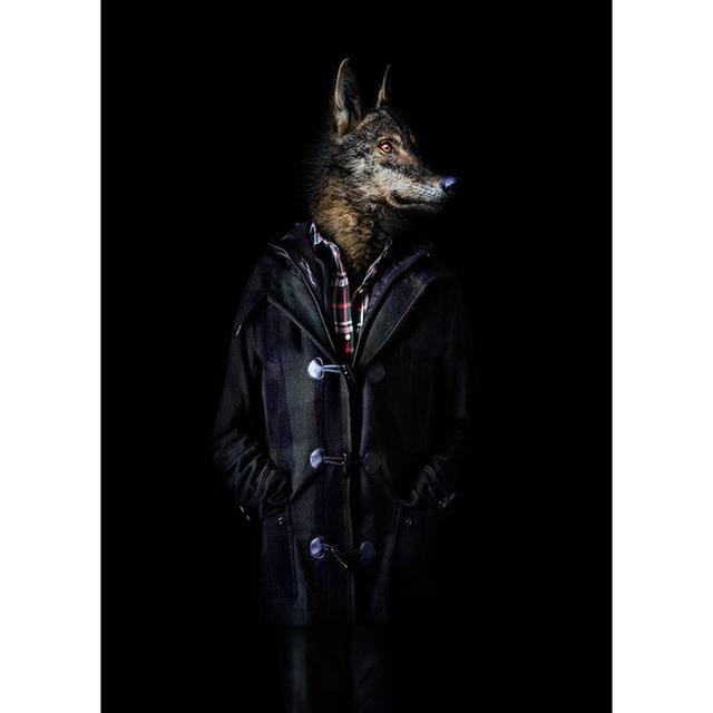 Wolf in Modern Trench Coat Poster | Wall Art Posters And Prints Canvas Painting